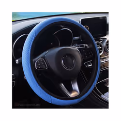 37-39cm Steering Wheel Cover Braid On The Steering Wheel Cover Cubre Volante - Blue