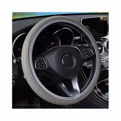 37-39cm Steering Wheel Cover Braid On The Steering Wheel Cover Cubre Volante - gray