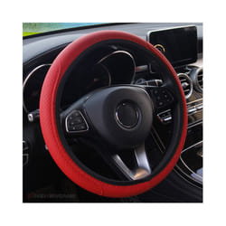 37-39cm Steering Wheel Cover Braid On The Steering Wheel Cover Cubre Volante - Red