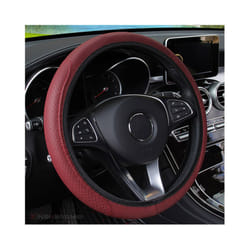 37-39cm Steering Wheel Cover Braid On The Steering Wheel Cover Cubre Volante - Wine Red