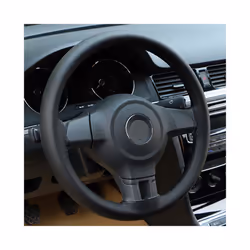 DIY Soft Steering Wheel Covers Fiber Leather braid on the steering-wheel - 40 Red Thread