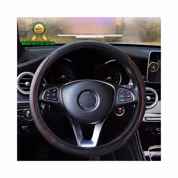 Automobile universal steering wheel cover non-slip car steering wheel - Black