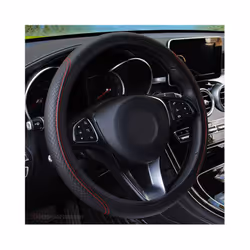 Automobile universal steering wheel cover non-slip car steering wheel - Black red