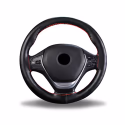 DIY Steering Wheel Covers Soft Fiber Leather braid on the steering-wheel - 40 Red
