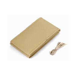 Car Steering Wheel Braid Cover Needles And Thread Artificial Leather Car - beige
