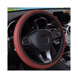 37-39cm Car Steering Wheel Cover Skidproof Auto Steering- Wheel Cover - Wine Red