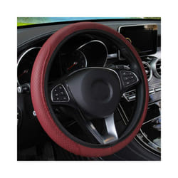 37-39cm Car Steering Wheel Cover Skidproof Auto Steering- Wheel Cover - Wine Red