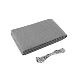 Car Steering Wheel Braid Cover Needles And Thread Artificial Leather Car - Gray Thread