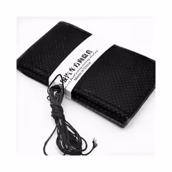 Car Steering Wheel Cover DIY With Needle Thread Artificial Soft Leather - Black