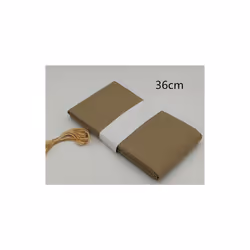 Car steering wheel cover with needle and threaded faux leather case for - Beige-36cm