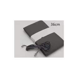 Car steering wheel cover with needle and threaded faux leather case for - gray-36cm