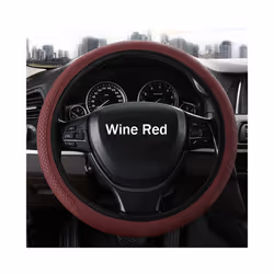 Universal Car Steering Wheel Cover Skidproof Auto Steering- Wheel Cover - Wine Red