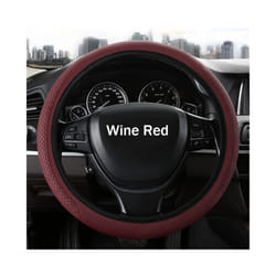 Universal Car Steering Wheel Cover Skidproof Auto Steering- Wheel Cover - Wine Red
