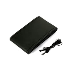 Braid On Steering Wheel Car Steering Wheel Cover With Needles and Thread - Black
