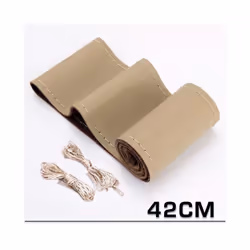 Universal Car Steering Wheel Braid Cover Extra Large 40 42 45 47 50CM - Beige-42CM