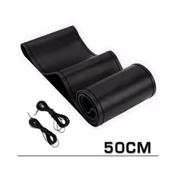Universal Car Steering Wheel Braid Cover Extra Large 40 42 45 47 50CM - Black-Black-50CM