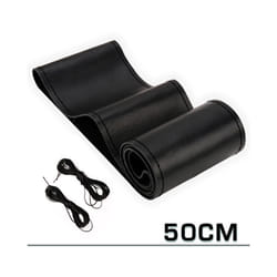 Universal Car Steering Wheel Braid Cover Extra Large 40 42 45 47 50CM - Black-Black-50CM