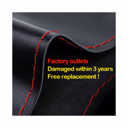 Universal Car Steering Wheel Braid Cover Extra Large 40 42 45 47 50CM - Black-Red-50CM