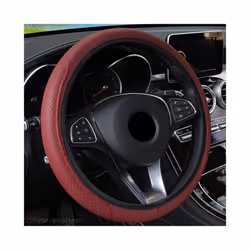 Car Steering Wheel Cover Braid on The Steering Wheel Cover Cubre Volante - Q10232-Claret