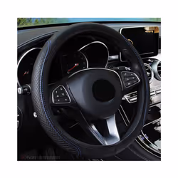 Car Steering Wheel Cover Braid on The Steering Wheel Cover Cubre Volante - Q10233-Black Blue