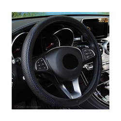 Car Steering Wheel Cover Braid on The Steering Wheel Cover Cubre Volante - Q10233-Black Blue