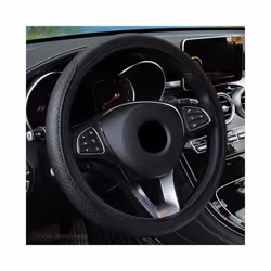 Car Steering Wheel Cover Braid on The Steering Wheel Cover Cubre Volante - Q10235-Black