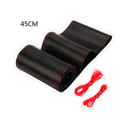 40CM 42CM 45CM 47CM 50CM Car Truck Extra Large Artificial Leather Steering - 45CM  Black and Red