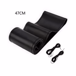 40CM 42CM 45CM 47CM 50CM Car Truck Extra Large Artificial Leather Steering - 47CM  Black