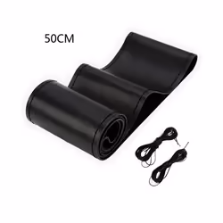 40CM 42CM 45CM 47CM 50CM Car Truck Extra Large Artificial Leather Steering - 50CM Black