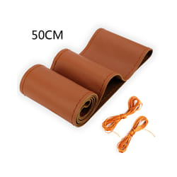 40CM 42CM 45CM 47CM 50CM Car Truck Extra Large Artificial Leather Steering - 50CM  Brown