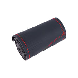DIY Car Steering Wheel Cover Universal 38cm Braiding Cover For Steering - Red Line