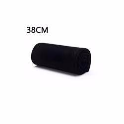 35cm/38CM Premium Fur Steering Wheel Cover Braiding Car Steering Wheel - Black line-38CM