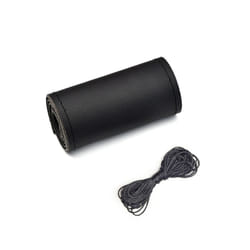 Universal Leather Car Steering Wheel Stitch On Wrap Cover DIY Sewing Breathable - I