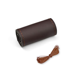 Universal Leather Car Steering Wheel Stitch On Wrap Cover DIY Sewing Breathable - M