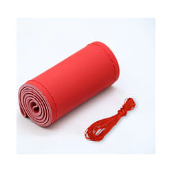 Universal Leather Car Steering Wheel Stitch On Wrap Cover DIY Sewing Breathable - N