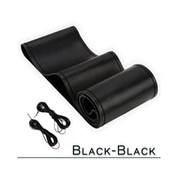38cm 15inch Car Steering Wheel Braid Cover Artificial leather Needles - A-BLACK-BLACK
