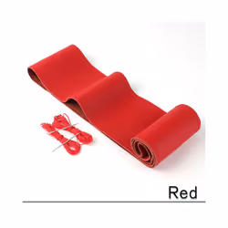 38cm 15inch Car Steering Wheel Braid Cover Artificial leather Needles - A-RED