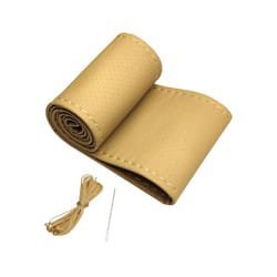 DIY Car Steering Wheel Cover For 38cm 15inch Universal Auto Interior Accessories - Beige