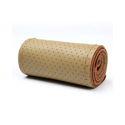 Artificial Leather Car Steering Wheel Cover With Needles and Thread Diameter - hole beige thread