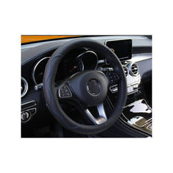 Universal 38cm/15" Diameter PU Leather Steering Wheel Covers Anti-slip - Balck with blue
