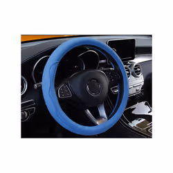 Universal 38cm/15" Diameter PU Leather Steering Wheel Covers Anti-slip - Blue