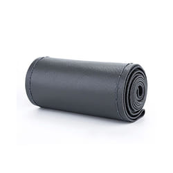 DIY 38cm Car Steering Wheel Covers Braid On Soft Artificial Leather Car - gray thread