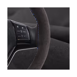 Suede Leather Car Steering Wheel Cover Universal 38cm DIY Braid Cover - Brown