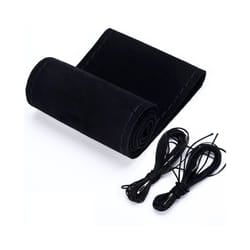 Premium Fur Steering Wheel Cover Braiding Car Steering Wheel Case Non-slip - CA248-BBK
