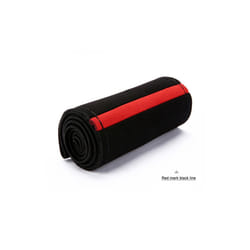 Black Suede Braid On Steering Wheel Car Steering Wheel Cover Diameter - RedMarkBlackThread