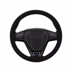 Unique New Suede Material Car Steering Wheel Cover Size 36cm/38cm/40cm - 38cmBlack line