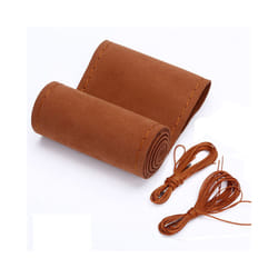 Flocking Leather Car Steering Wheel Cover Stitch Universal 38cm Car Wheel - CA248-BN