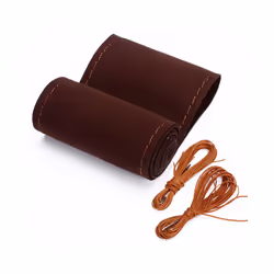 Flocking Leather Car Steering Wheel Cover Stitch Universal 38cm Car Wheel - CA248-C