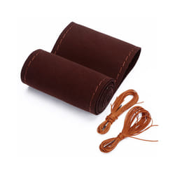 Flocking Leather Car Steering Wheel Cover Stitch Universal 38cm Car Wheel - CA248-C