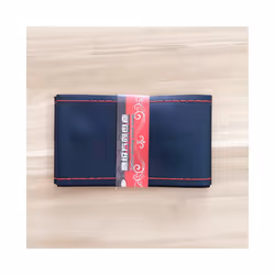 Braid On Steering Wheel 38cm Hand-stitched Car Steering Wheel Cover Soft - black and red line 2